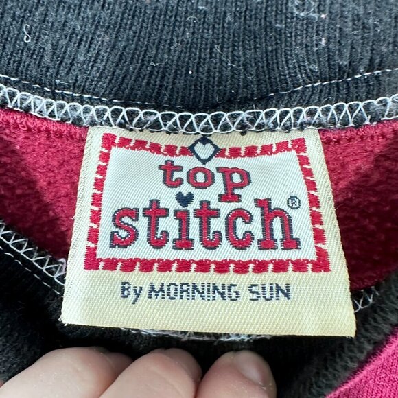 Vintage Cardinal Top Stitch Grannycore Cottagecore Sweatshirt Women's Large - Picture 5 of 6